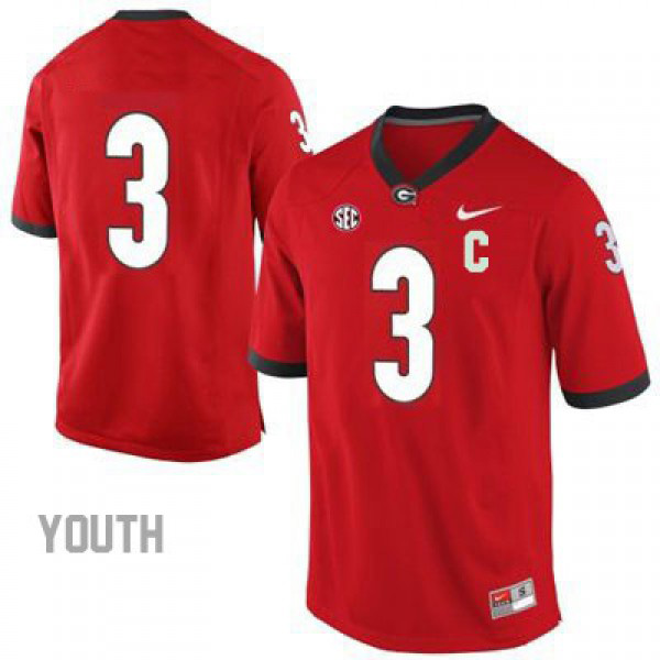 Youth Georgia Bulldogs Todd Gurley Youth #3 (No Name) College Jersey - Red